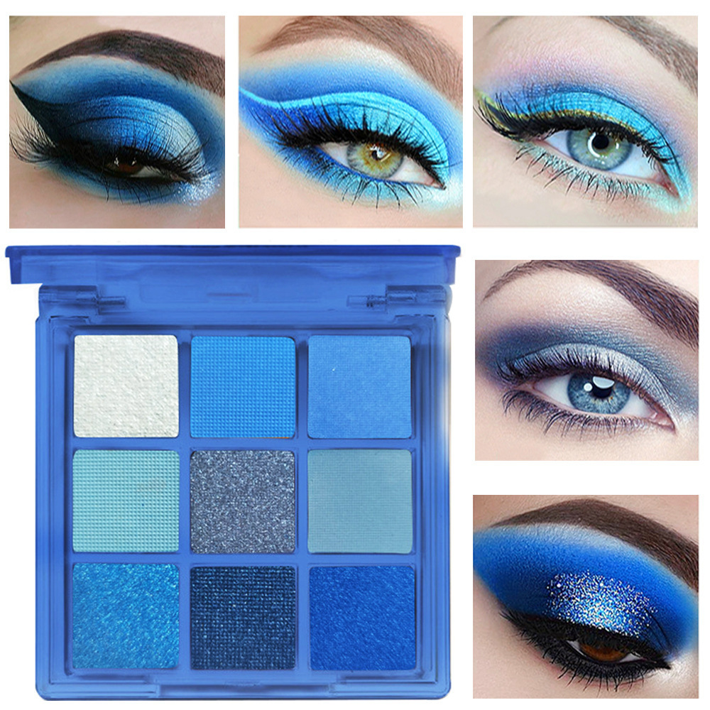 COOL STORY Blue Witch 9-color Eyeshadow Palette fang Sweat Klein Blue cos Stage Festival Colorful Makeup undefined