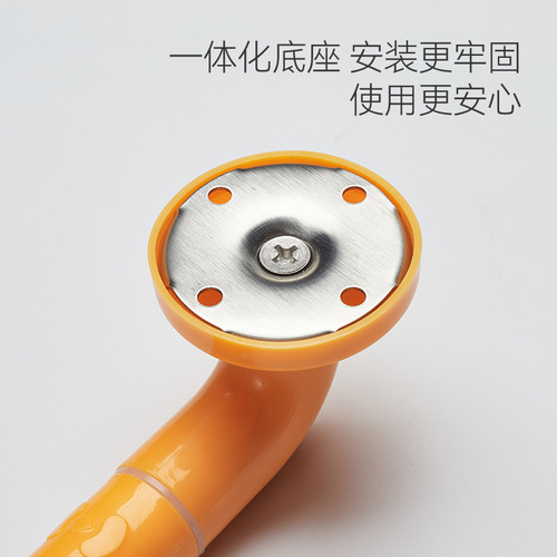 Bathroom one-shaped handrail bathroom toilet barrier-free stainless steel elderly safety anti-slip toilet railing handle