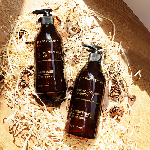 Hotel and Inn Disposable Personal Care Set, Large Bottles: Shampoo, Shower Gel, and Hair Conditioner, 280ml and 750ml