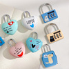 Cartoon password lock student dormitory cabinet drawer hanging backpack luggage luggage anti -theft small password lock wholesale