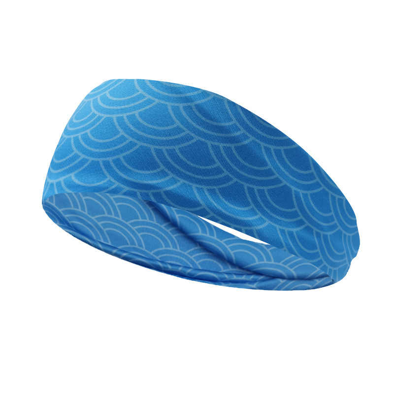 Transfronterizos de impresión de cabello deportivo para hombres mujeres fitness correr yoga antiperspirante pañuelo elástico ocio rayas de cabello cabeza