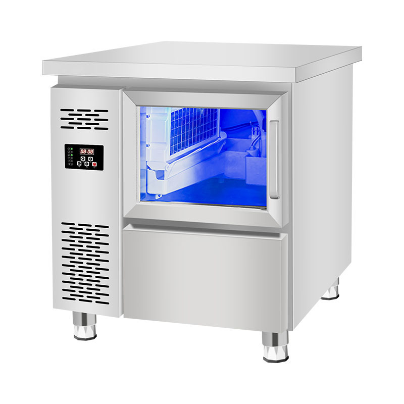 Commercial ice maker, all-in-one countertop model, suitable for bubble tea shops and coffee shops, large capacity, water-cooled, energy-saving, and highly efficient, vertical design Commercial ice maker, all-in-one countertop model, suitable for bubble tea shops and coffee shops, large capacity, water-cooled, energy-saving, and highly efficient, vertical design