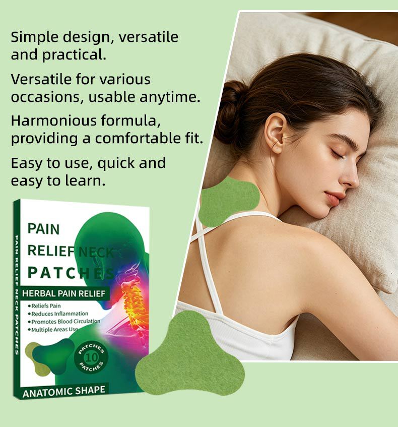 Mugwort Neck Patches Herbal Warming Neck Patch 10 Patches Per Box in use