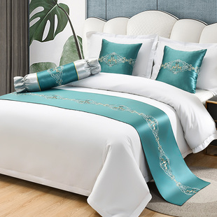 Ll Hotel Bedding, Light Luxury Bedside Towel, B&B, Modern Style Bed Flag, Bed Cover, Simple Bed Set