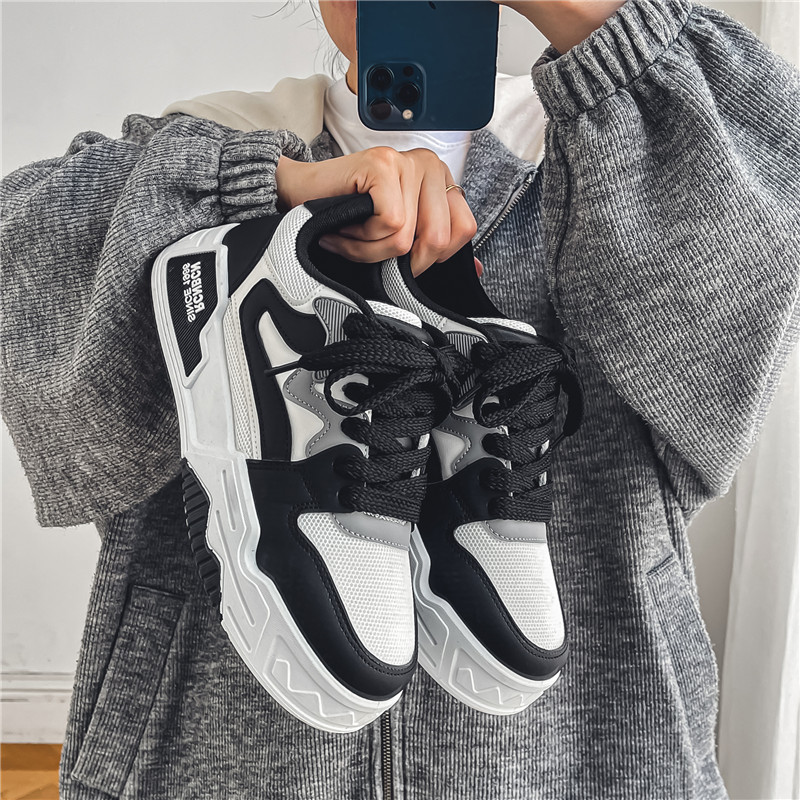 Niche men's shoes fashion casual board shoes Korean outdoor travel sneaker four seasons student mesh shoes