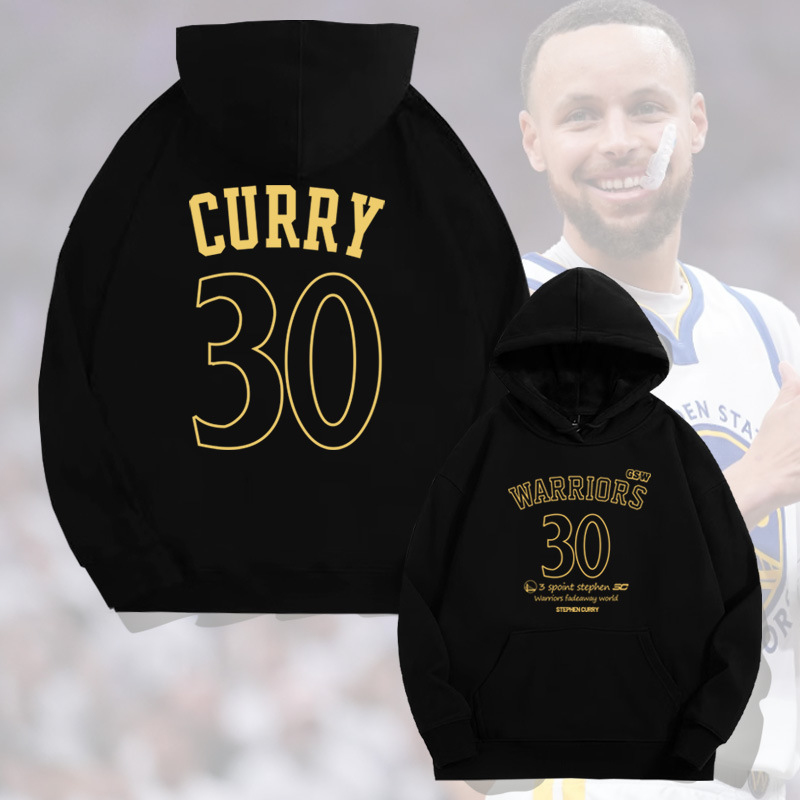 Warriors CURRY Curry No.30 Hooded Sweatshirt Men's Autumn Youth Fashion Brand Loose Shoulder Long-sleeved Jacket