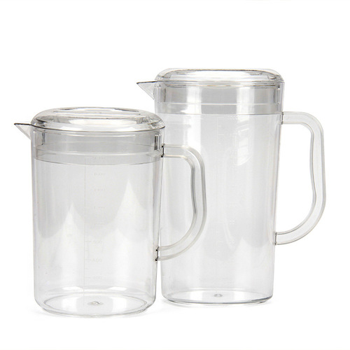 Brown frosted plastic kettle milk lid kettle food grade PC cold kettle scale milk tea shop juice kettle transparent measuring cup