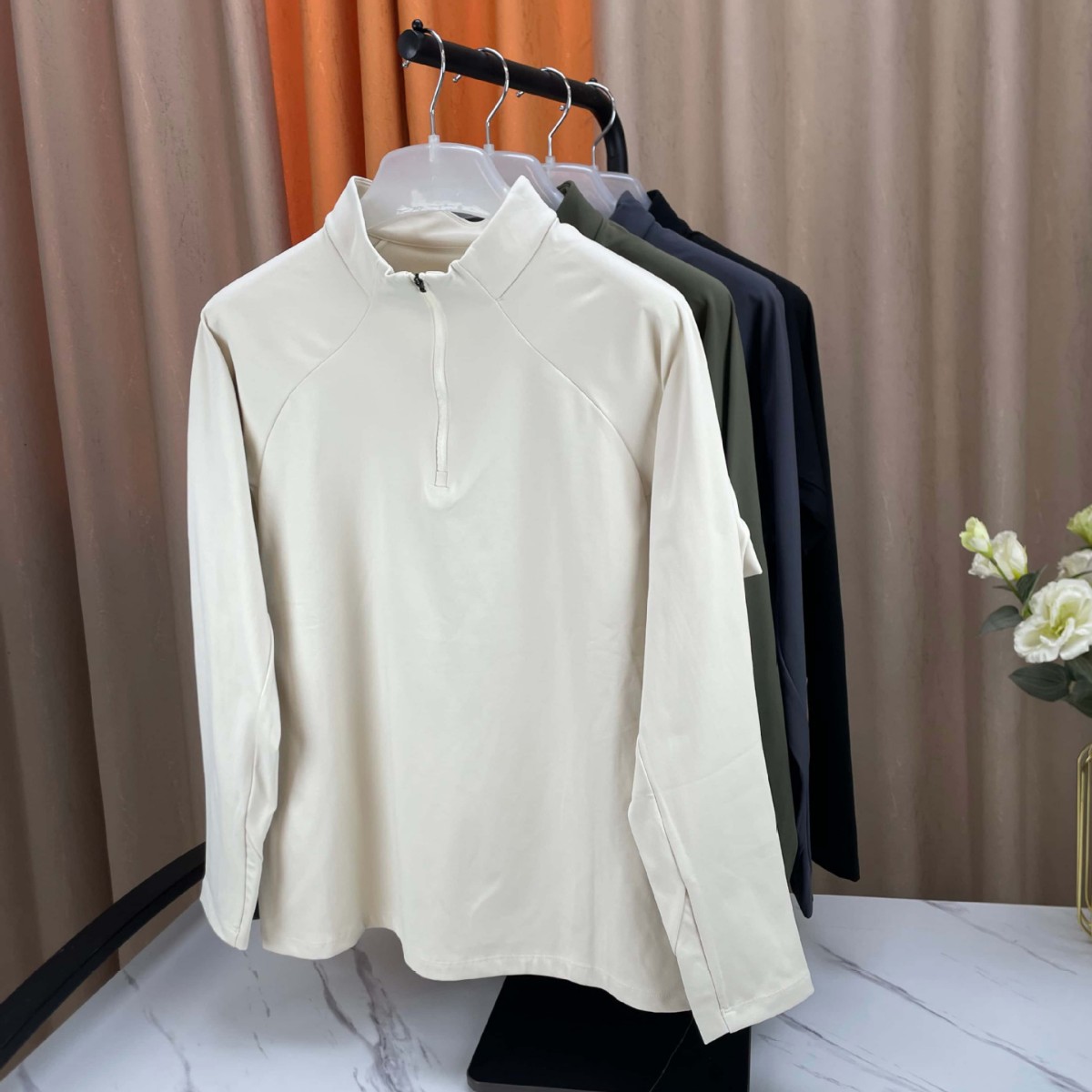 DST Dijia counter version of the spring and autumn comprehensive training series half-zip long-sleeve sports casual sweatshirt, correct version