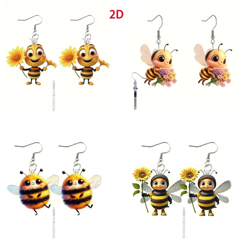 summer cute charming cartoon acrylic earrings