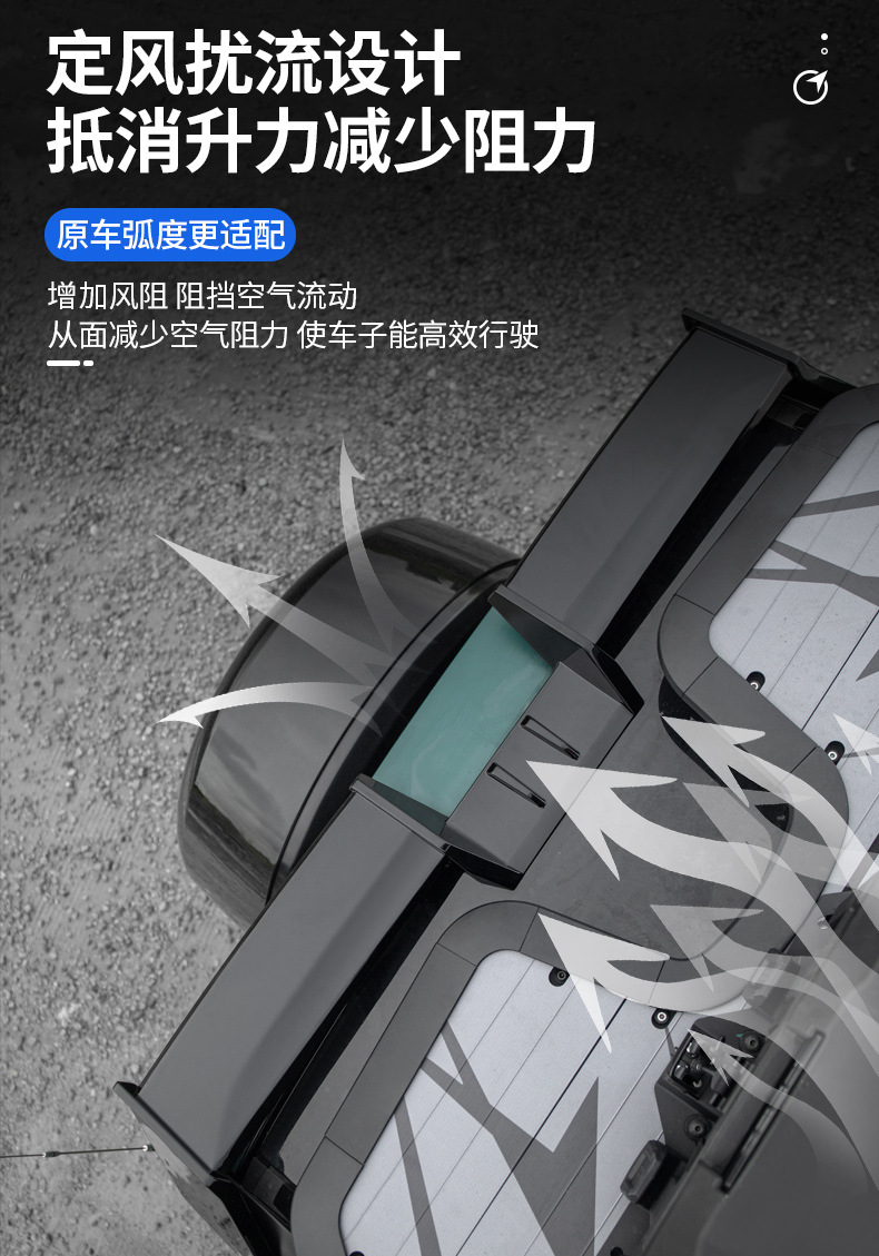 Suitable for equation Leopard 5MC sports large tail pressure tail wing upgrade top wing modification exterior decoration parts