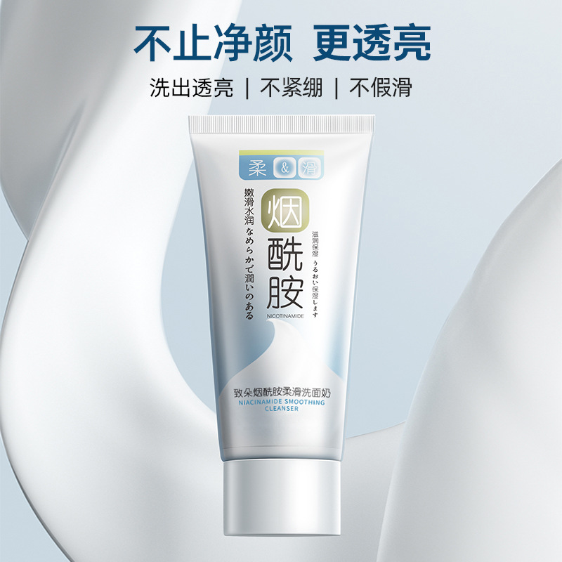 致朵烟酰胺柔滑洗面奶60g温和保湿清洁肌肤面部护理厂家批发