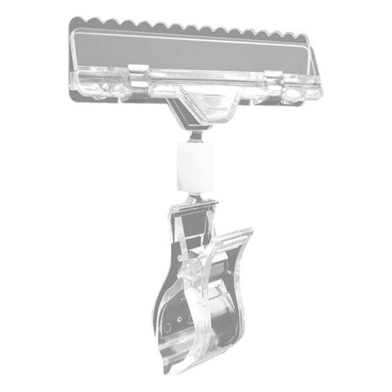 POP advertising clip transparent universal clip explosive sticker price tag bracket Crystal clip double price clip display card