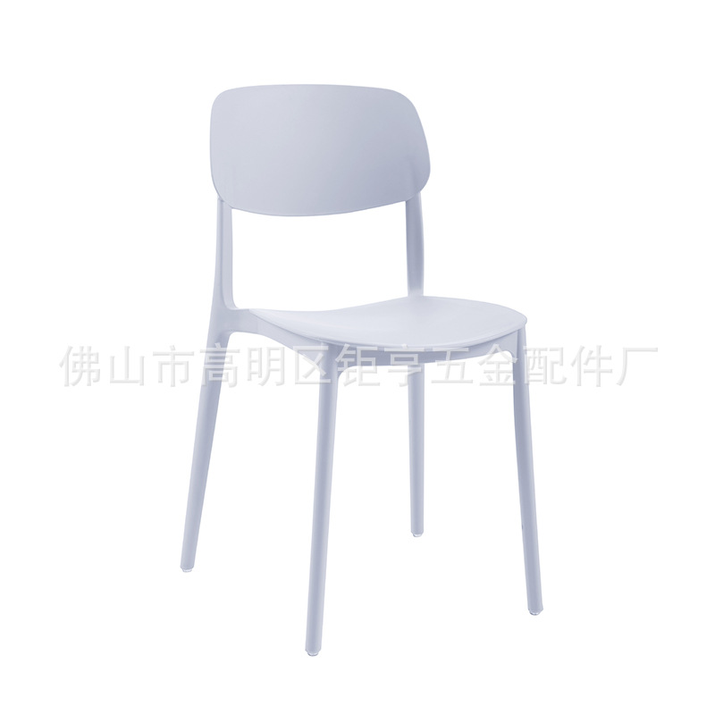 Silla de plástico para el hogar silla de ocio de PP gruesa restaurante postre tienda de té con leche silla de espera respaldo de taburete minimalista moderno
