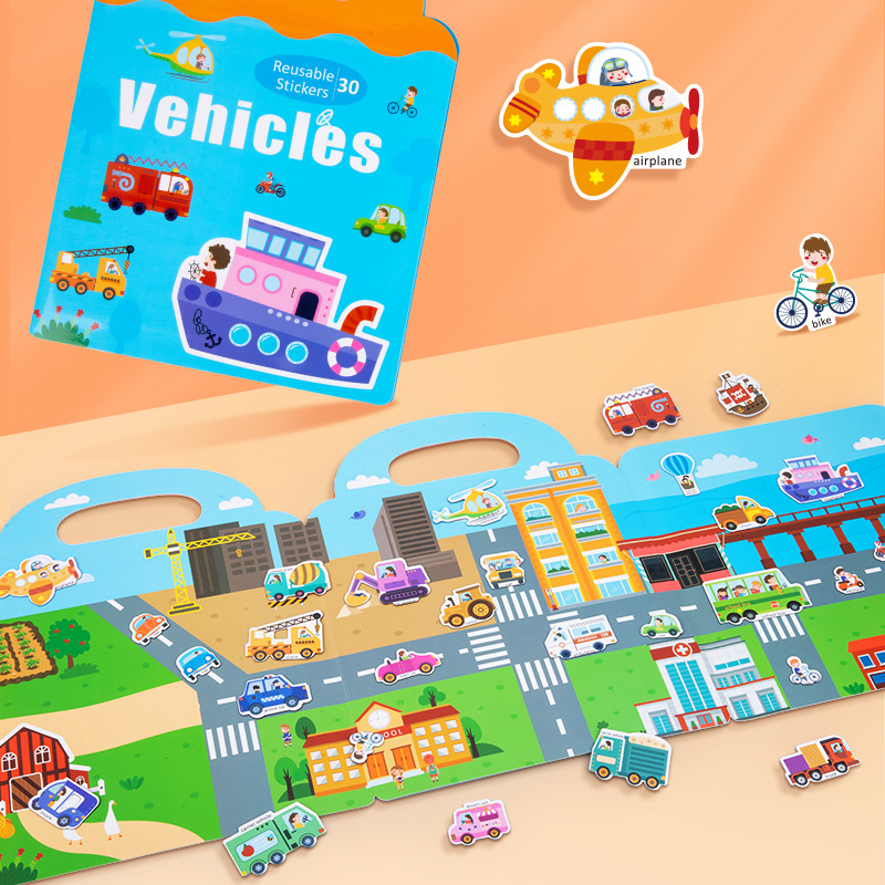 Nuevos juguetes educativos de educación temprana para niños con clip de libro de rompecabezas magnético plegable avanzado tres-en-uno para niños