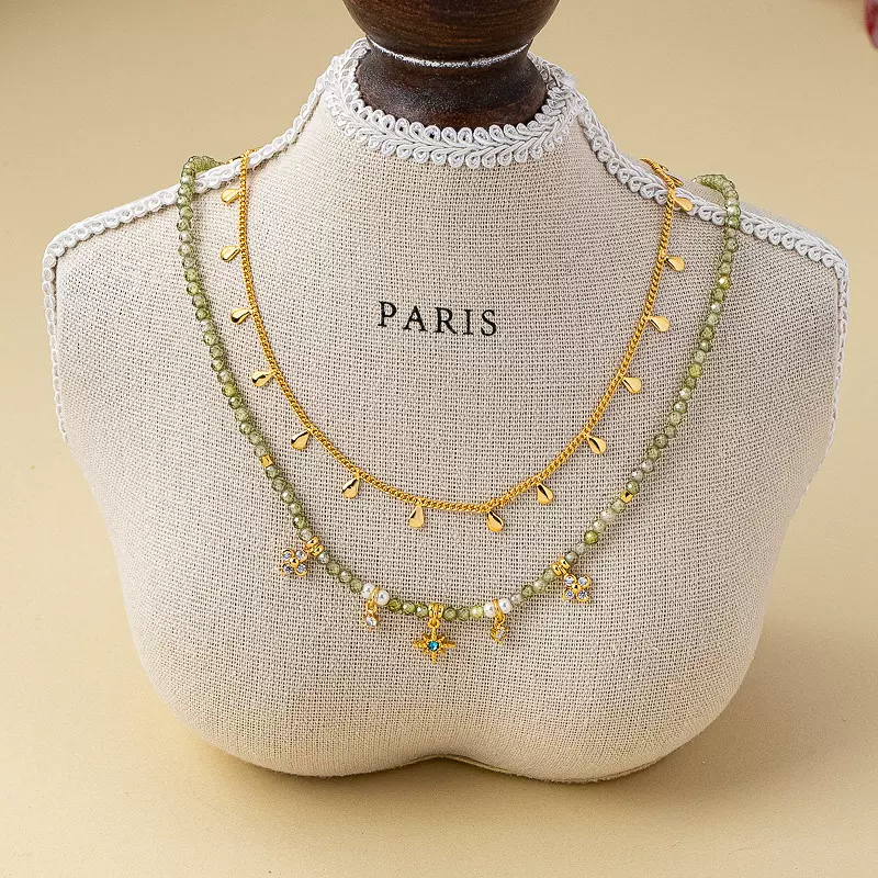 日月星辰~双层叠戴项链轻奢小众嘻哈个性锁骨链高级感毛衣链配饰