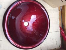 嵌入式钢化玻璃圆盆/洗手洗脸洗面盆/台上盆/卫生间洗漱盆/卫浴盆