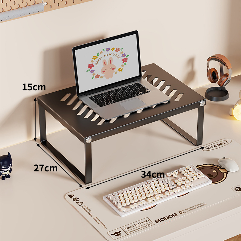 Soporte Elevador para Laptop de Hierro Plegable con Disipación de Calor para Oficina