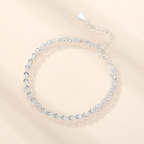 Internet celebrity phoenix tail bracelet female niche design sparkling Korean version bestie bracelet ins baby's breath bracelet sterling silver