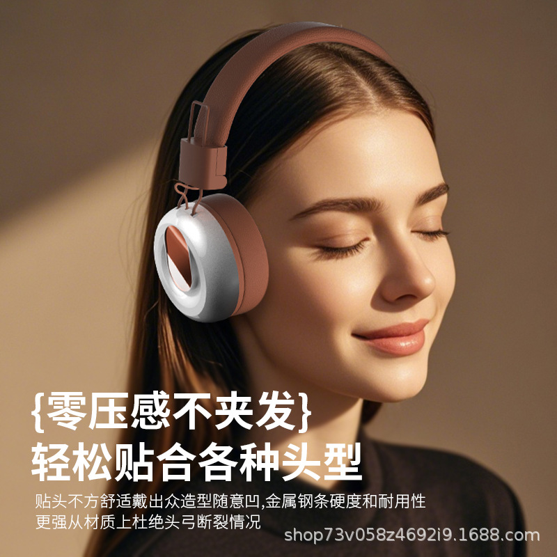 New Wireless Retro Metal Headset 5.3 Bluetooth Headset Super Long Battery Life Hifi Sound Effect Technology Aesthetics