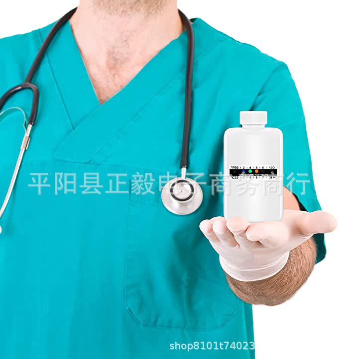 Amazon 12 Unids botella de prueba de orina termómetro pegatinas traje portátil herramienta de detección de orina papel de prueba de temperatura autoadhesivo