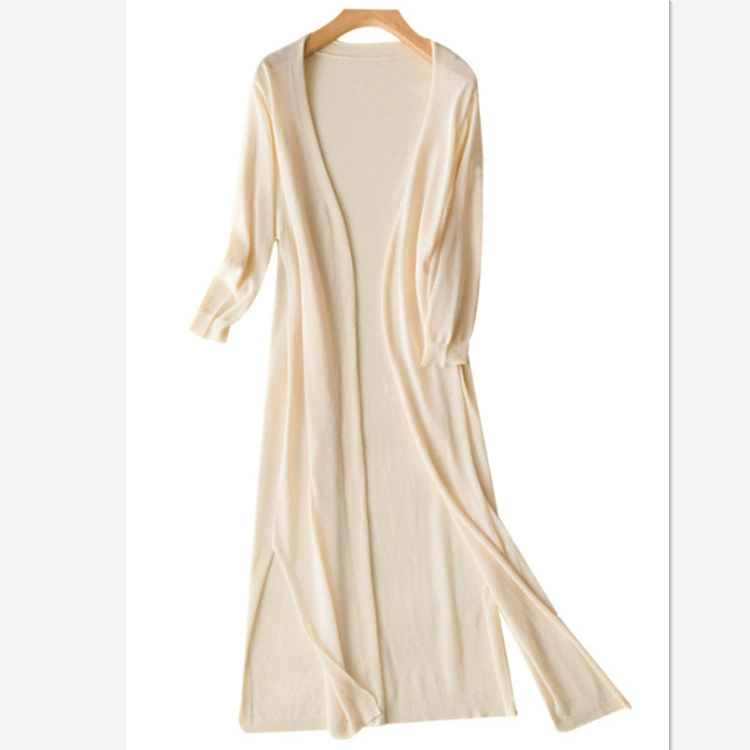 2020 Весна и лето новый стиль элегантный кардиган в Корейском стиле, свободный женский трикотаж больших размеров с V-образным вырезом, Солнцезащитная рубашка