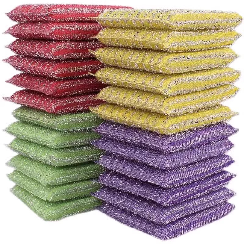 Cleaning the dishwashing sponge for household use, non-stick oil cleaning cloth, cleaning pot, kitchen dishwashing artifact, washing stripes and thickening