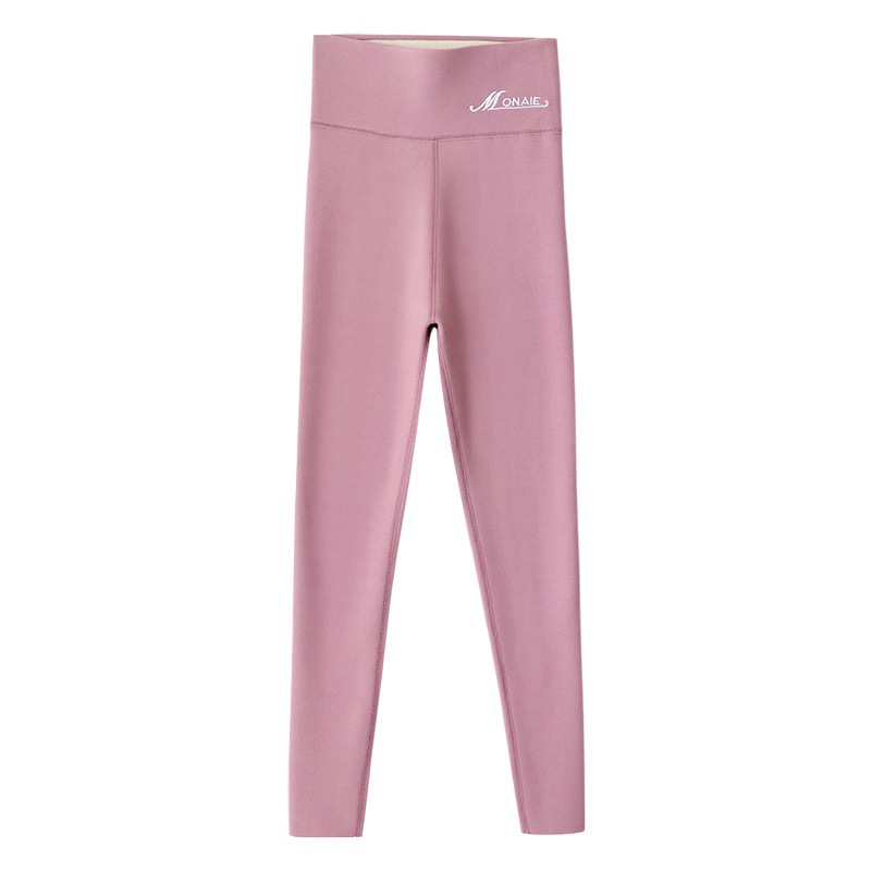 Cintura alta de terciopelo pantalones largos de otoño e invierno de las mujeres forradas de lana engrosada desgaste interior calefacción más tamaño pantalones sin costuras pantalones calientes polainas