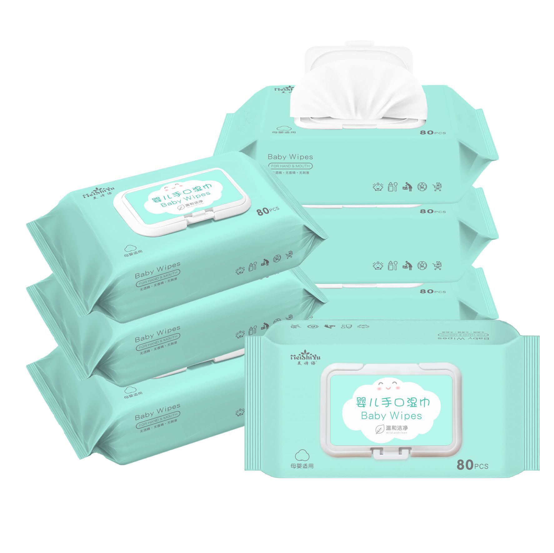 80 펌핑 폭발 배수 아기 물티슈 807