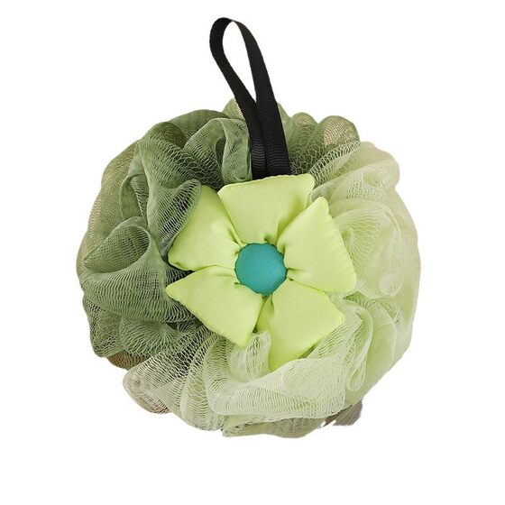 New bath ball double flower super soft not scattered cartoon bath flower ball cute high color value bath ball wholesale