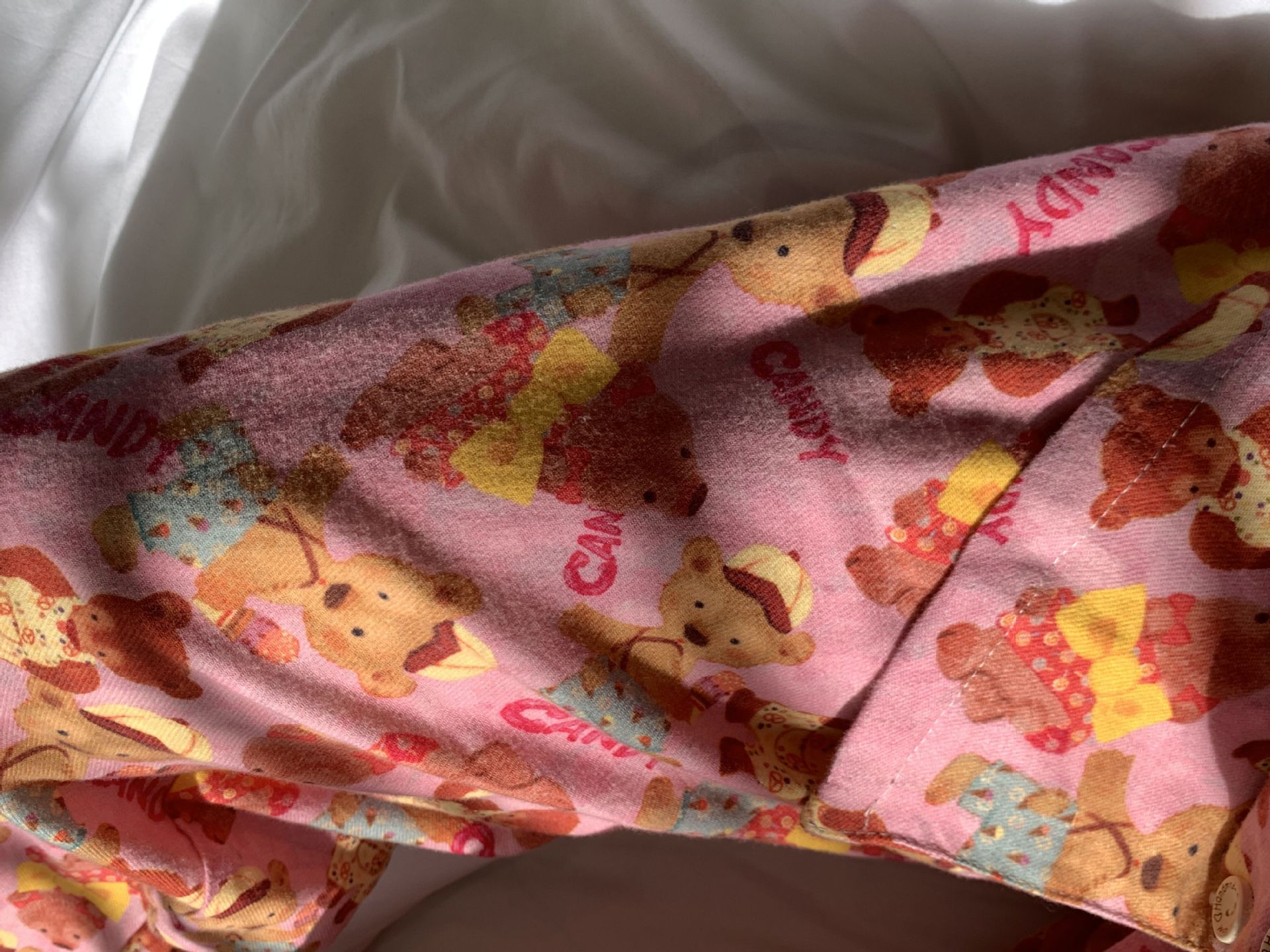 Pijamas sueltos de cereza de manzana de algodón cepillado, pantalones lindos para el hogar