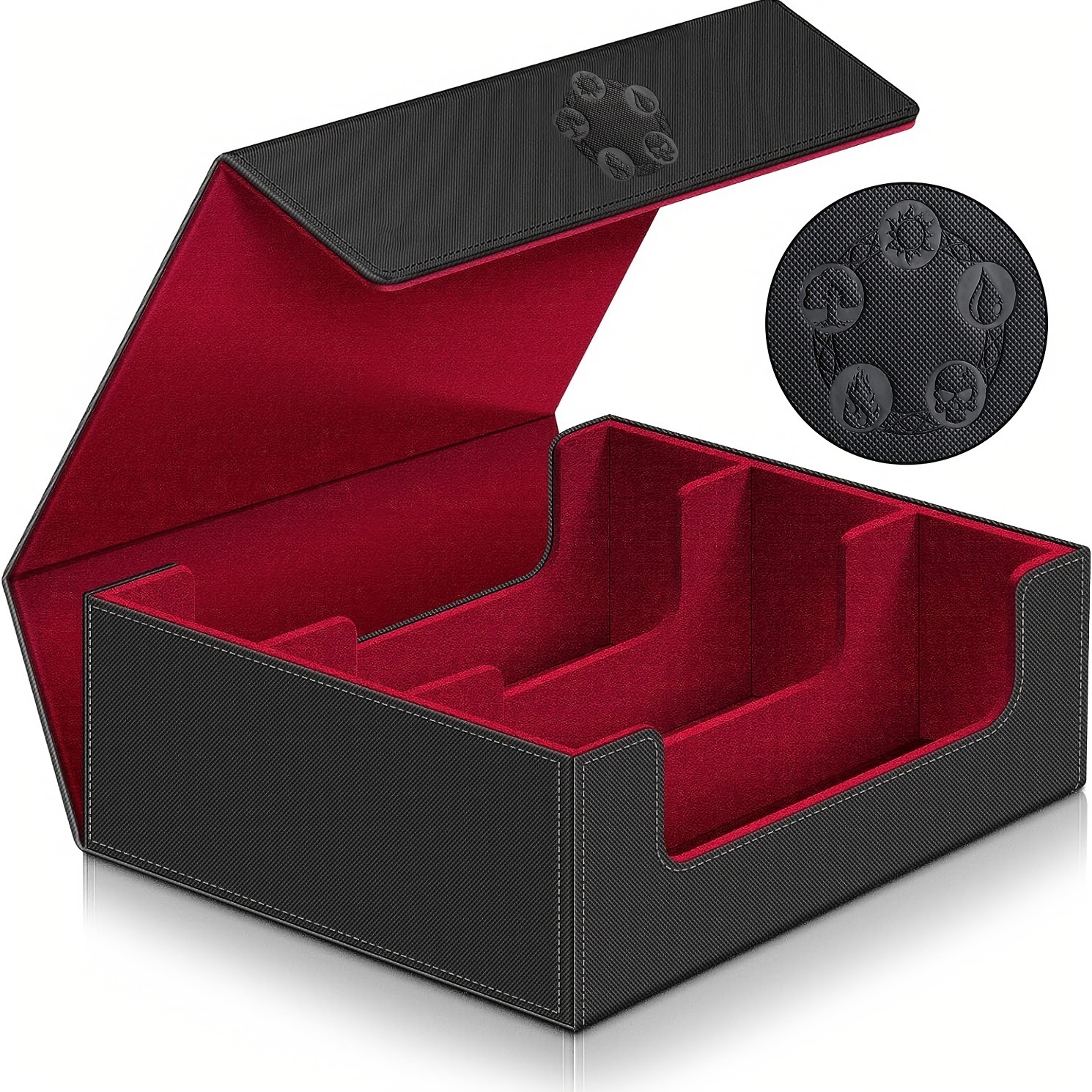 Tarjeta Caja de almacenamiento de tarjeta Caja de tarjeta magnética Caja de bolsillo Ptcg monstruo Bao Ke Meng cubierta caja tablero juego tarjeta de almacenamiento