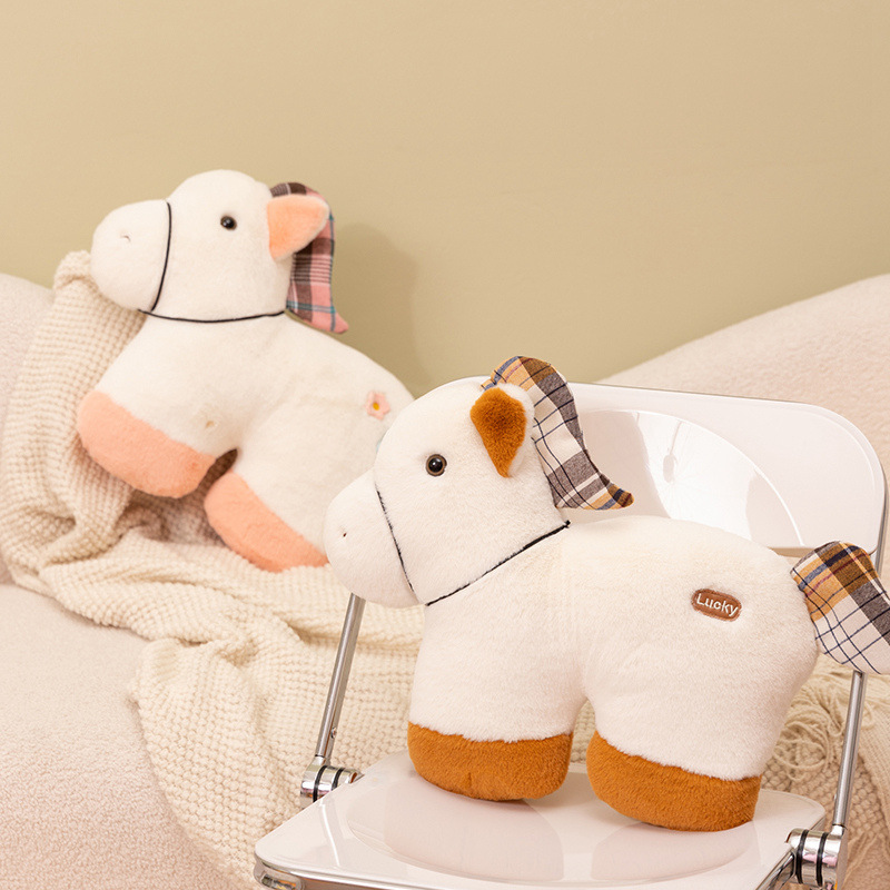 Caricatura encantadora pomelo caballo muñeca de peluche caballo año juguete muñeca almohada sofá muñeca almohada para dormir muñeca