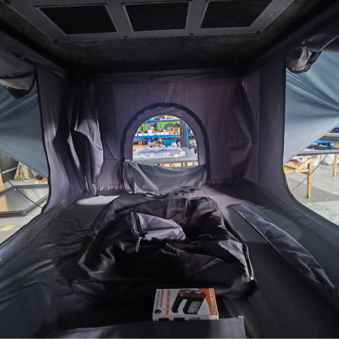 Tipo de elevación de aleación de aluminio tipo de carpa de techo de SUV, autocaravana de acampamiento rápido, protección solar a prueba de lluvia, carpa de carro plegable