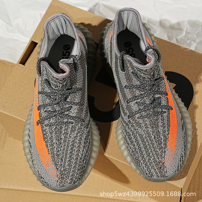 Fashion Coconut Shoes Men's 350 Grey Orange Fashionable Breathable sneaker Women's Shoes Soft Sole Casual Shoes Putian Shoes Running Shoes