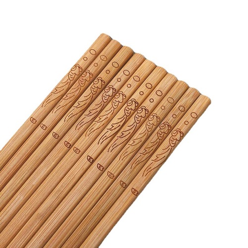 Bamboo Chopsticks Paintless and Waxless Home Pack Natural Bamboo Chopsticks Household Bamboo Chopsticks Anti-Slip Set Tableware Wholesale