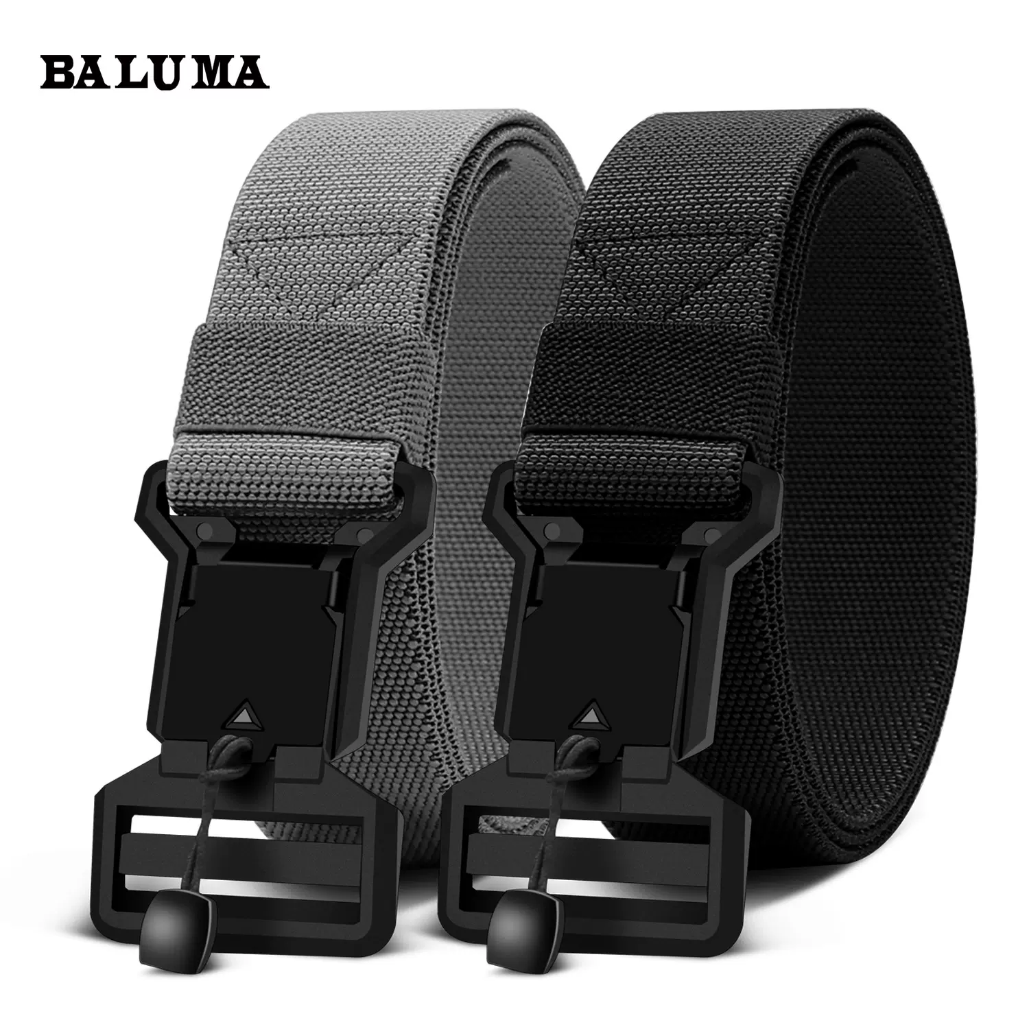 巴路马高弹力帆布皮带男士尼龙战术腰带时尚对插扣皮带百搭裤带