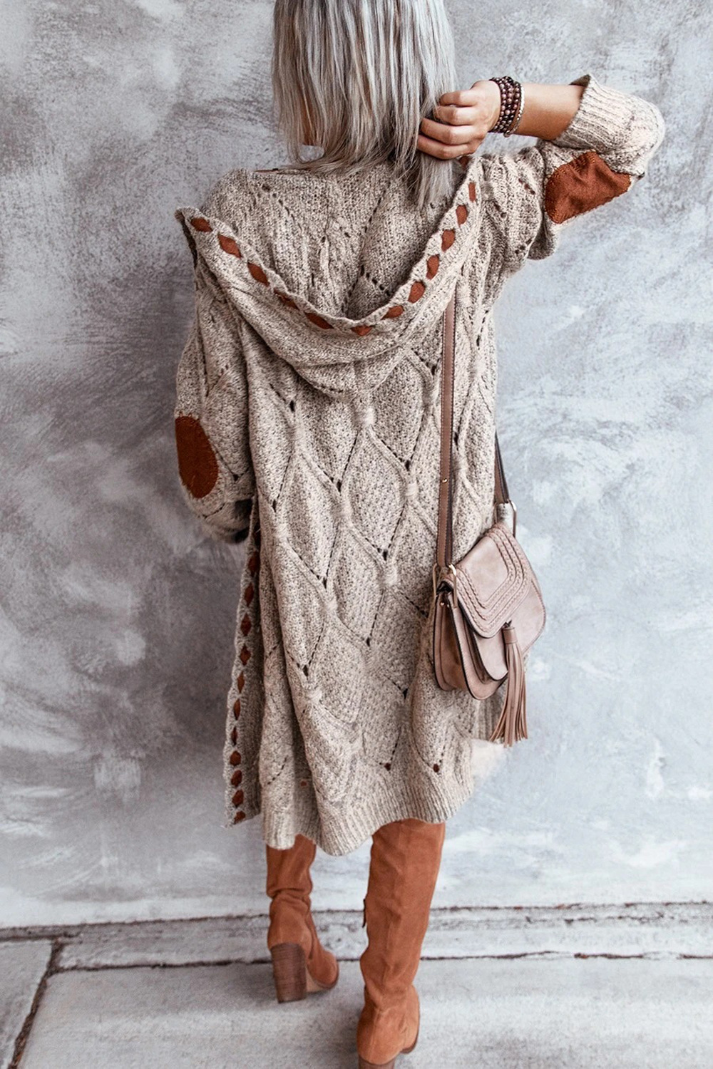 Polyester Fabric Type Wholesale Women's Casual Streetwear Solid Color Long Sleeve Contrast Binding Sweaters & Cardigans