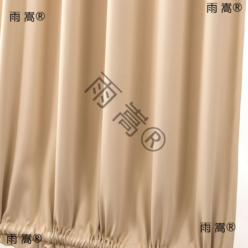 Factory Direct Sales Cross-Border Curtain Finished Product Rod Door Curtain High Solid Color Curtain French Door and Window Curtain Wholesale Polyester