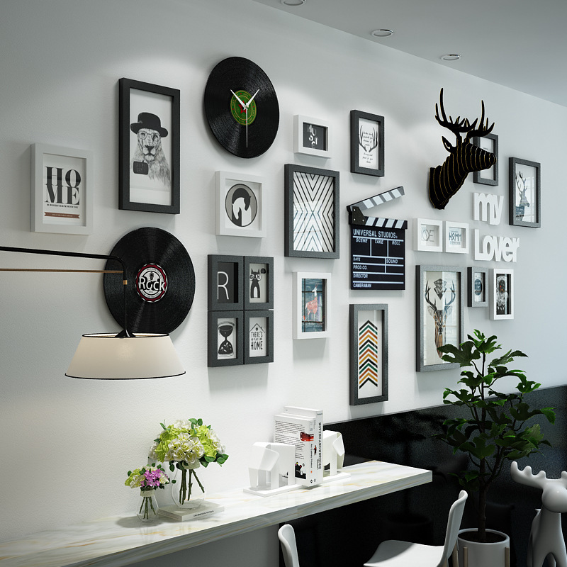 Polymer 6284 Large Wall Modern Simple Photo Wall Nordic Combination Photo Frame Deer Head Decorative Painting for Photo Polymer 6284 Large Wall Modern Simple Photo Wall Nordic Combination Photo Frame Deer Head Decorative Painting for Photo