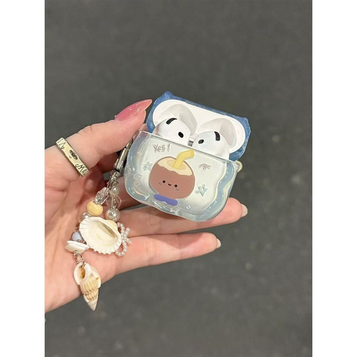 Coco de paja para AirPods Pro2 auriculares AirPods 4 Bluetooth estuche