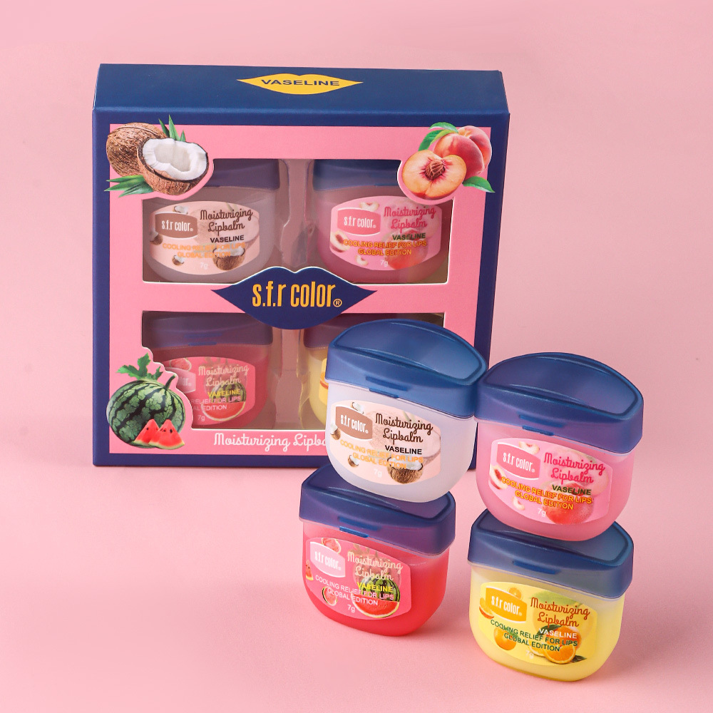 s.f.r color comercio exterior para proporcionar nuevos productos humectantes, marcas de labios ligeros, exfoliación de la piel muerta, sabor de fruta, set de lápiz labial