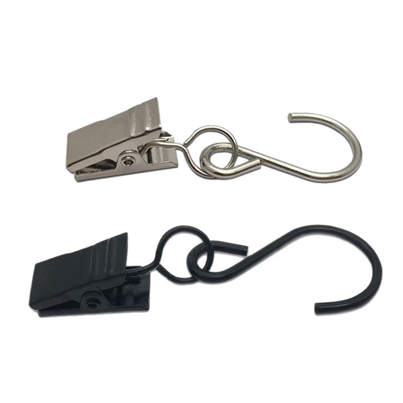 Curtain hook S-type hook electroplated iron small S-type hook curtain accessories curtain clip outdoor S-hook billboard clip 5