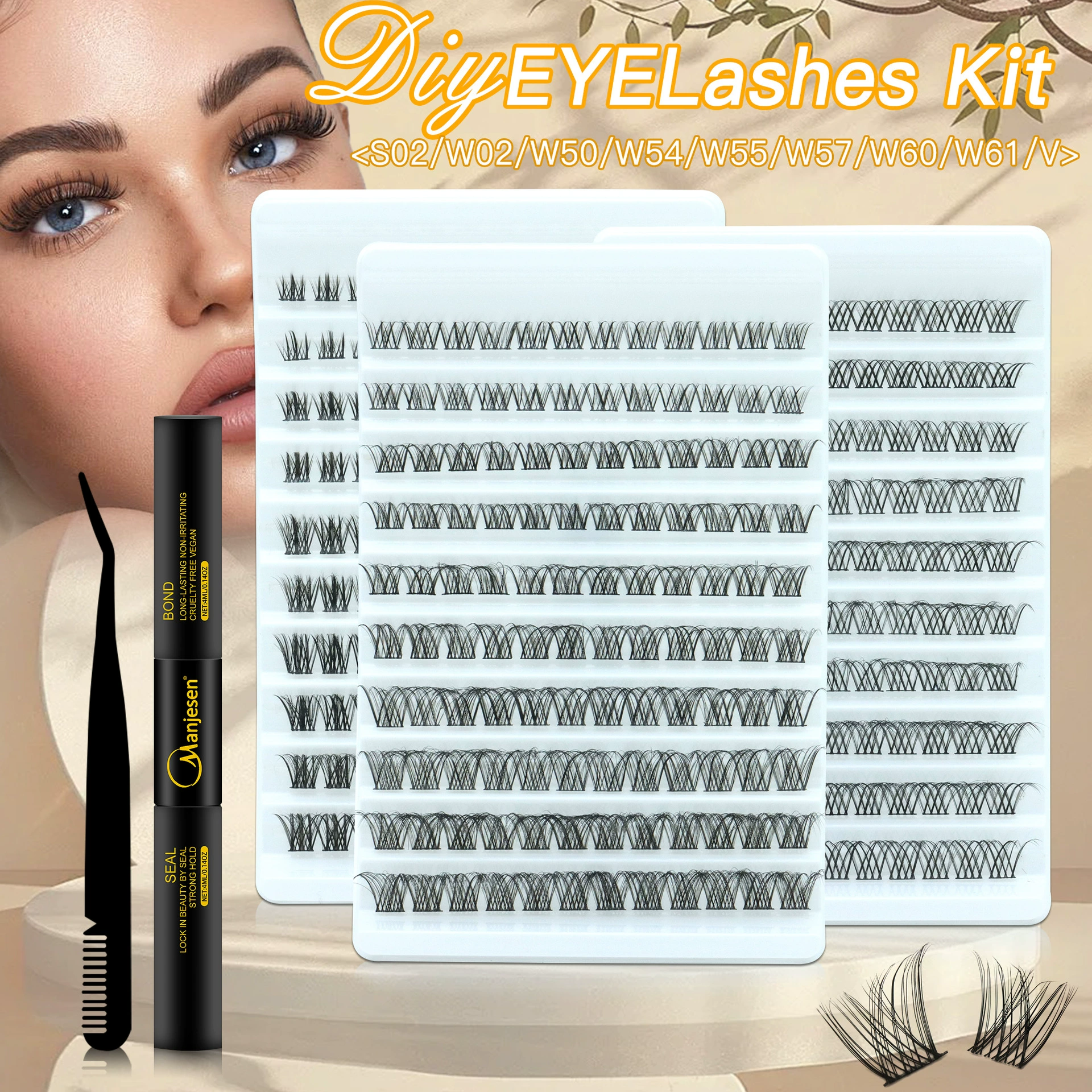 Кросс-бордер ресницы накладные false eyelashes large capacity ladder thickening