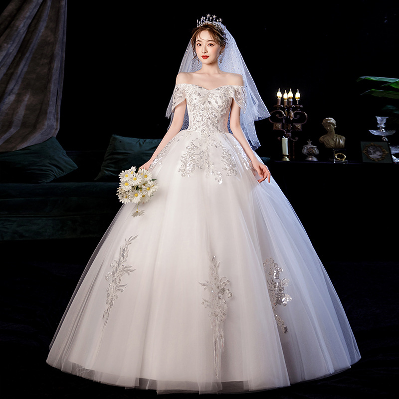 Wedding Dress Bride Floor-length Dream Wedding Dress Fashion Korean Version Tube Top Princess Elegant Tutu Skirt Spring