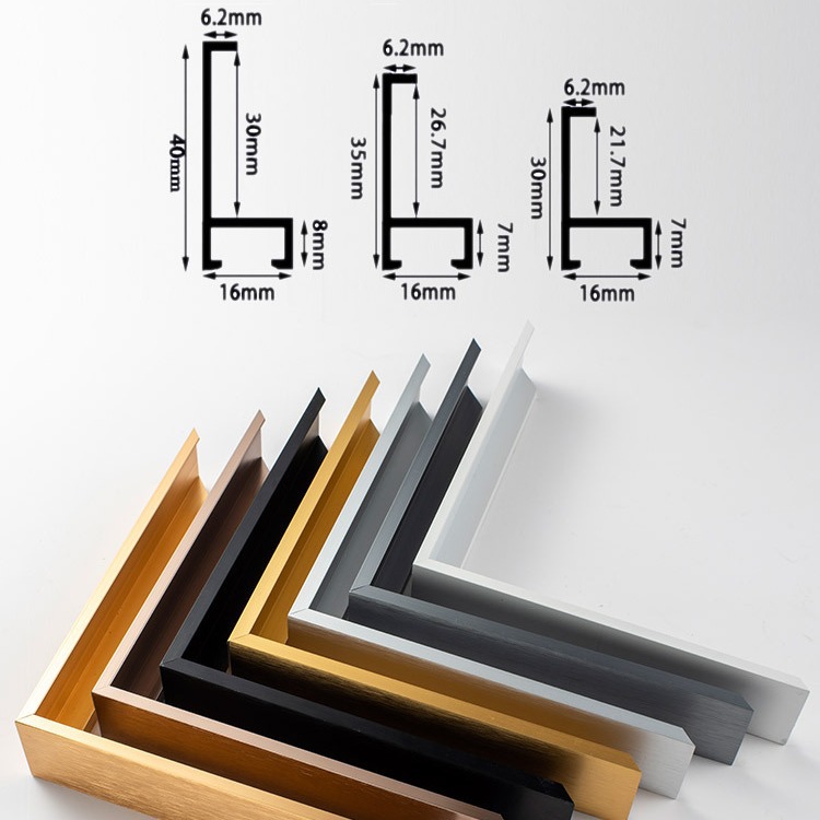 Simple aluminum alloy oil painting frame narrow side wall hanging table aluminum alloy picture frame profile photo frame poster frame puzzle frame