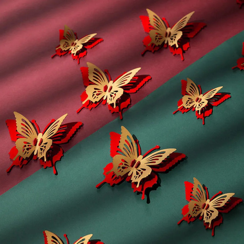 Romantic wedding gifts, wedding room background wall decorations, wedding arrangement in the woman's bedroom, newlywed butterfly three-dimensional