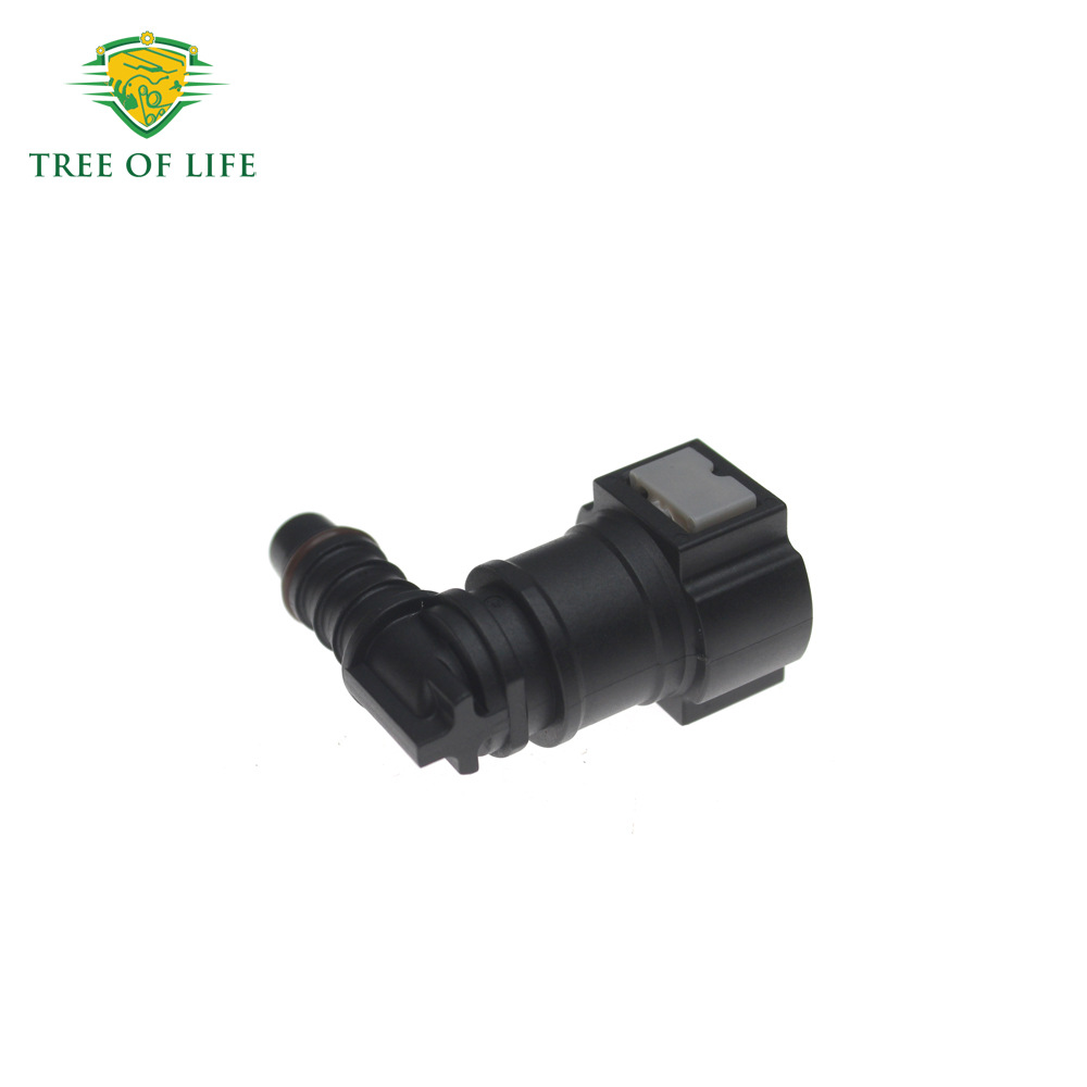Car Fuel Line Quick Hose Connector Id8 9.89 Nylon Oil Pipe Connection Disconnect Release Hose 90 Degrees