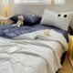 Ins New Class A Cartoon Skin-friendly Towel Embroidered Summer Quilt Four-piece Air-conditioning Quilt Three-piece Summer Cool Quilt Bedding