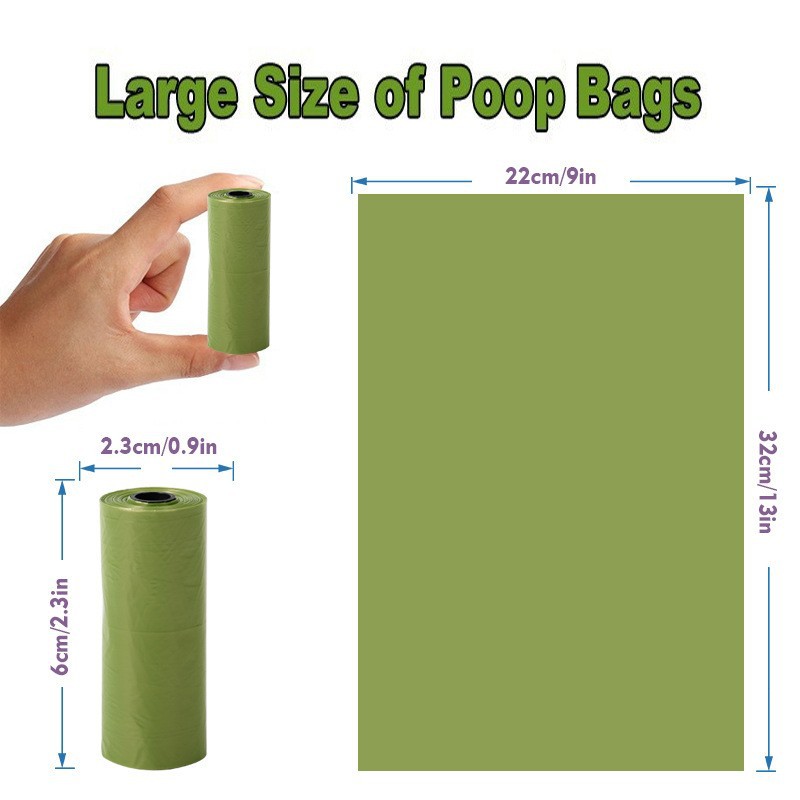 Bolsa de basura para mascotas de comercio exterior degradable solo rollo de heces bolsa de mierda bolsa de Amazon perro taburete bolsa de aseo para mascotas