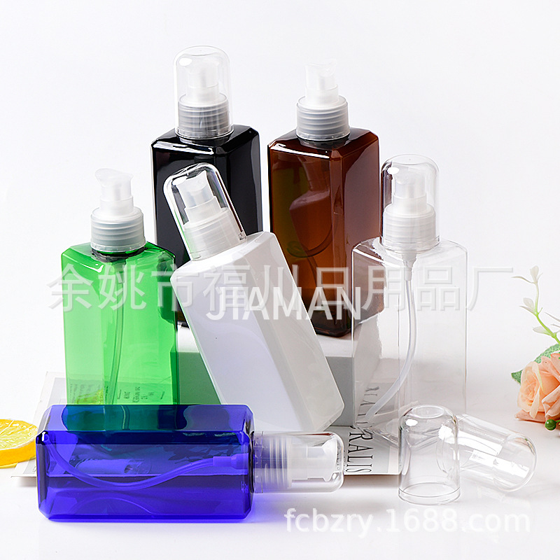 200ml方瓶粉底液乳液化妆品分装空瓶护肤精华旅行装便携按压泵头